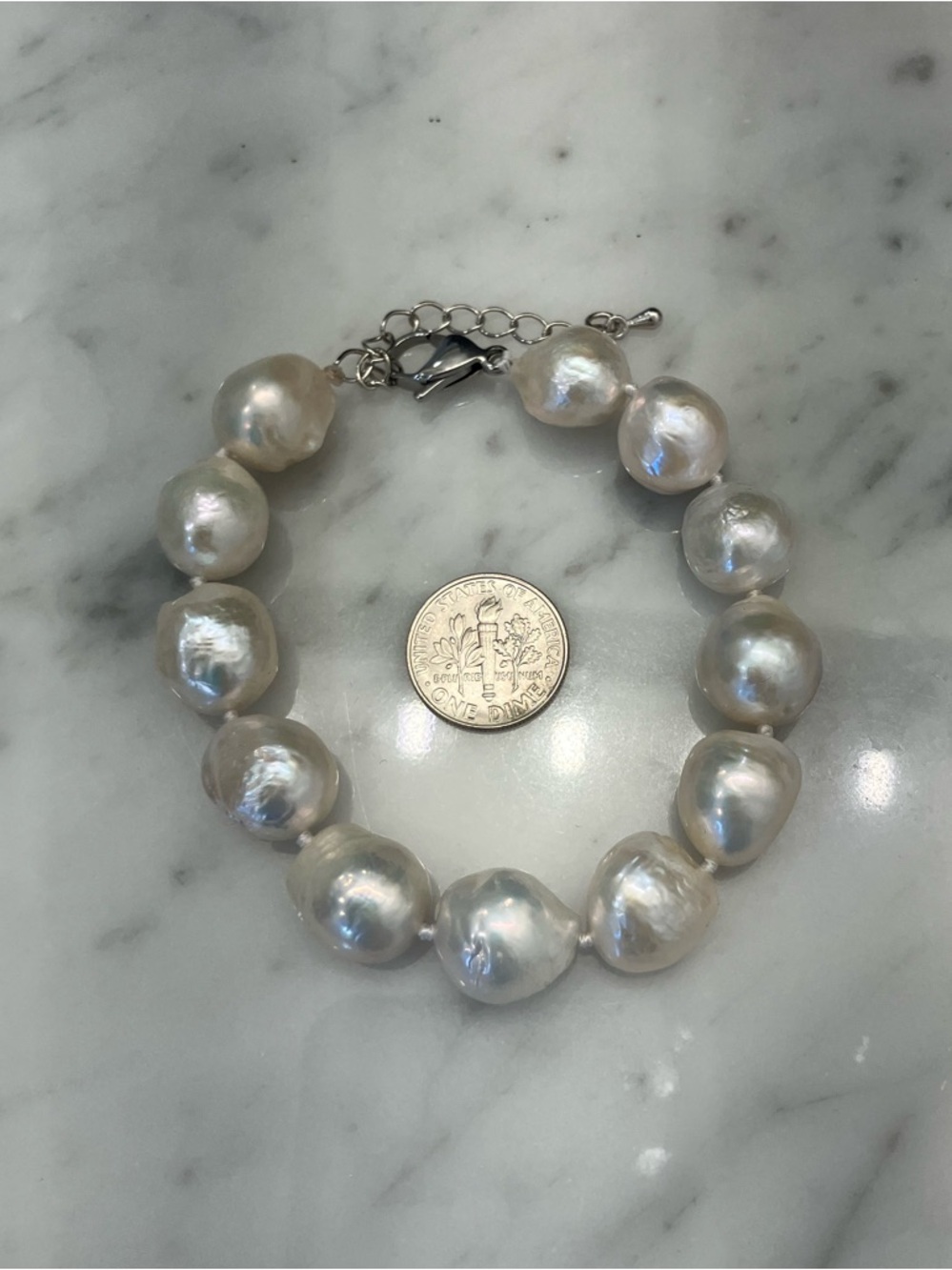 Huge Baroque Cultured Genuine Pearl Bracelet